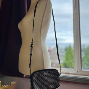 Coach Checkered Black and White Crossbody Bag